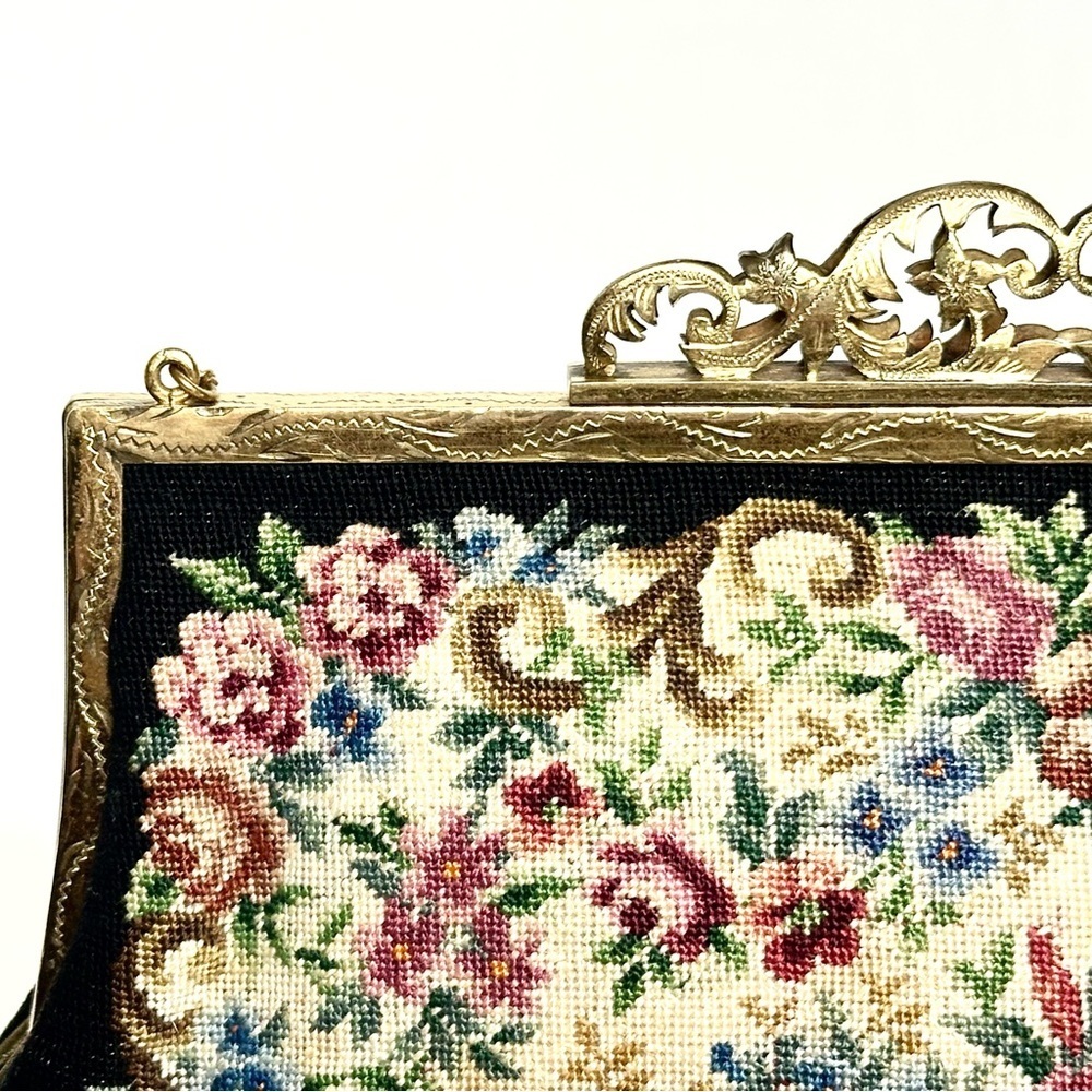 JB & Co Vienna Handwork Vintage Petit-Point Tapestry Mini Bag - Picture 5 of 16